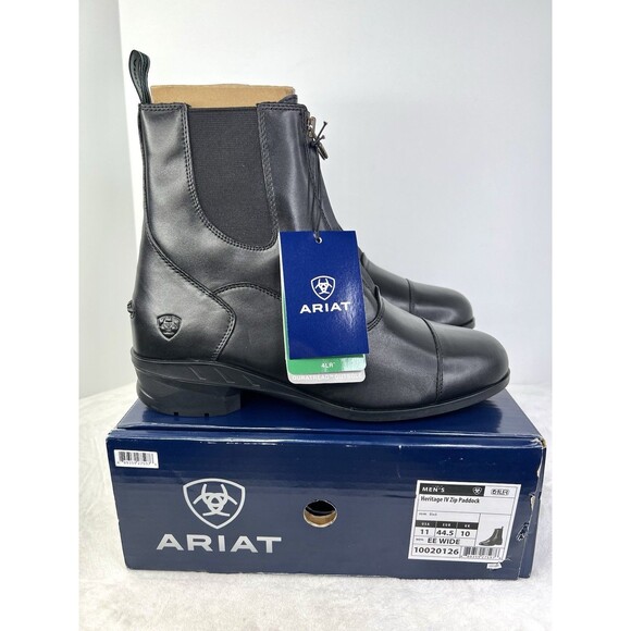 Ariat Heritage IV Zip Paddock Boots Mens 11 EE Wide Black 10020126 Equestrian main image 6